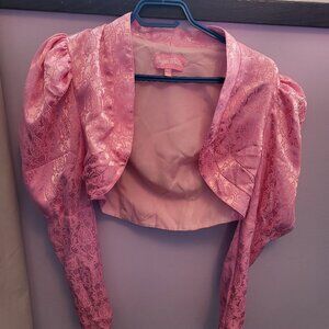 Dollskill Sugarthrillz puff sleeve pink bolero